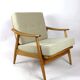 Beige boucle german bund armchair, 1970s