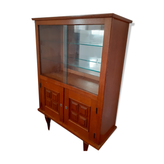 Buffet showcase solid wood square pattern