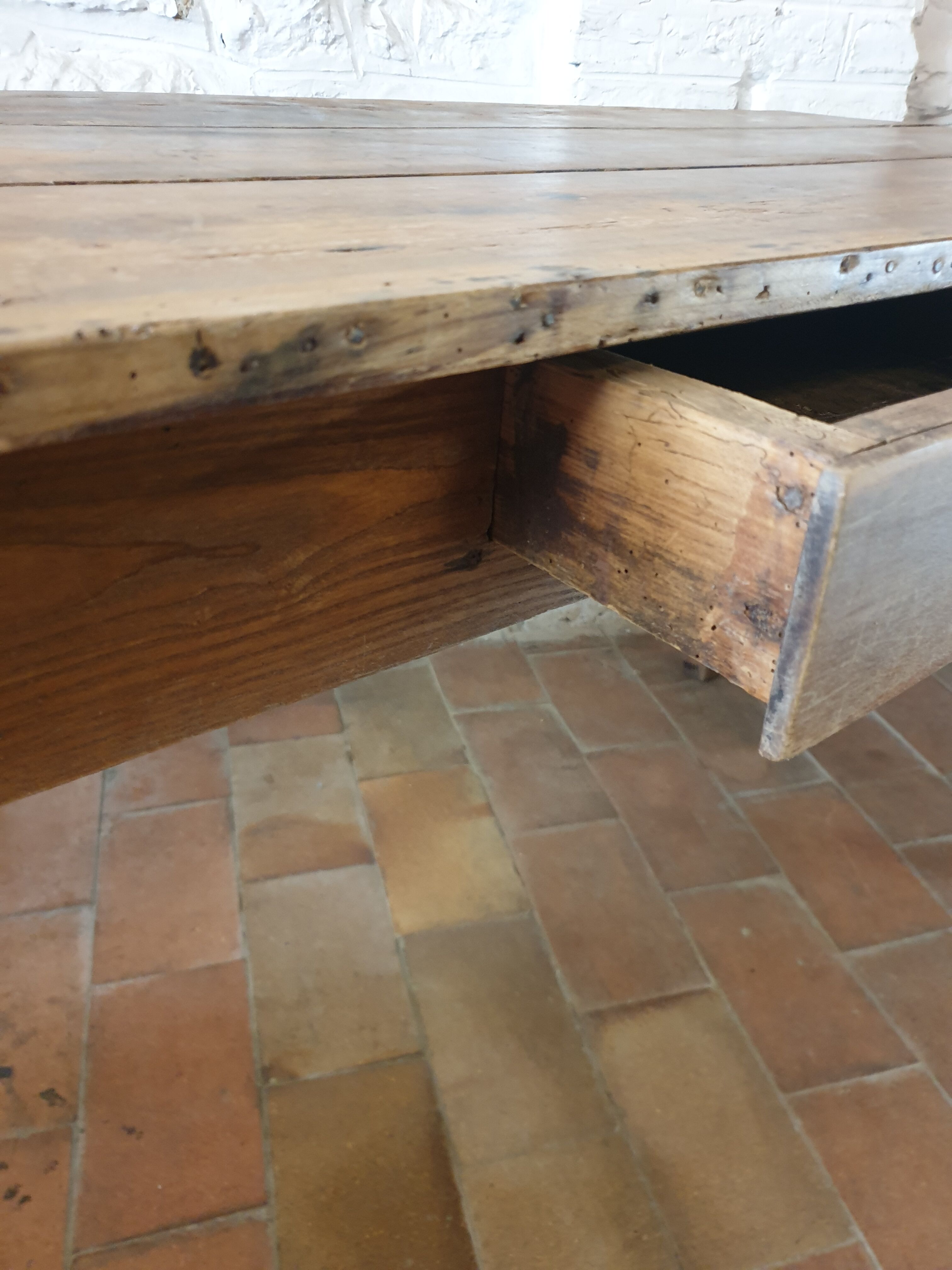 Table merisier foot spindle