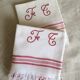 Set of two old honeycomb towels