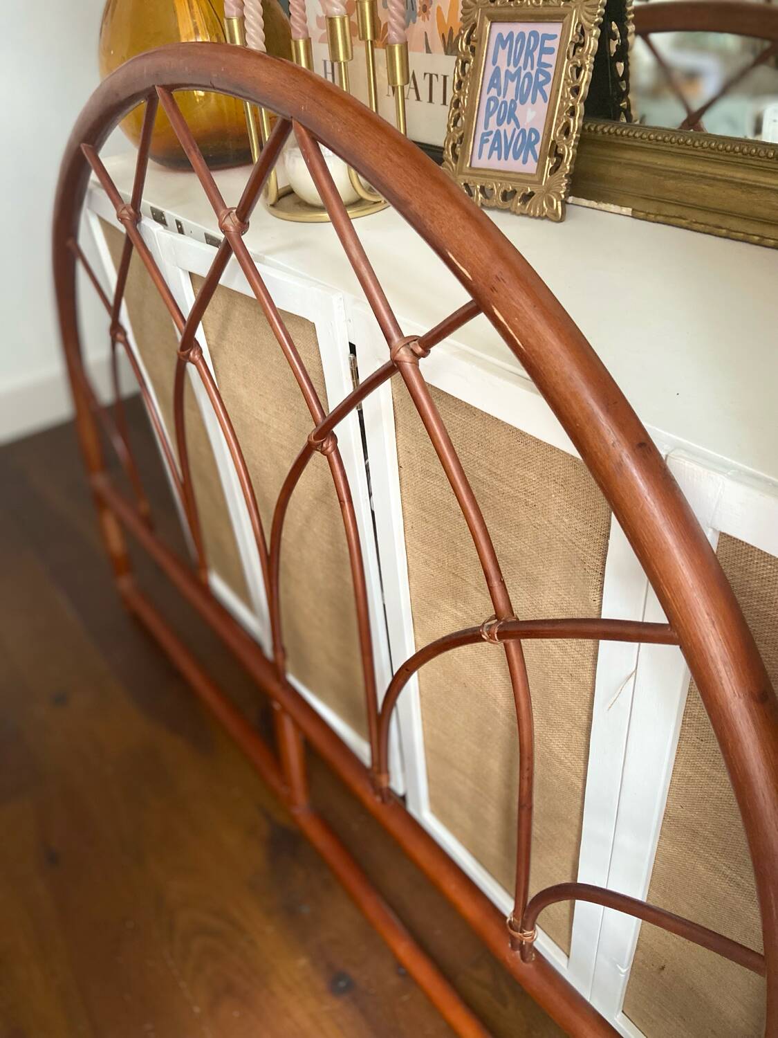 Rattan headboard