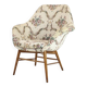 Fauteuil en bois et tissu, Tchécoslovaquie 1960