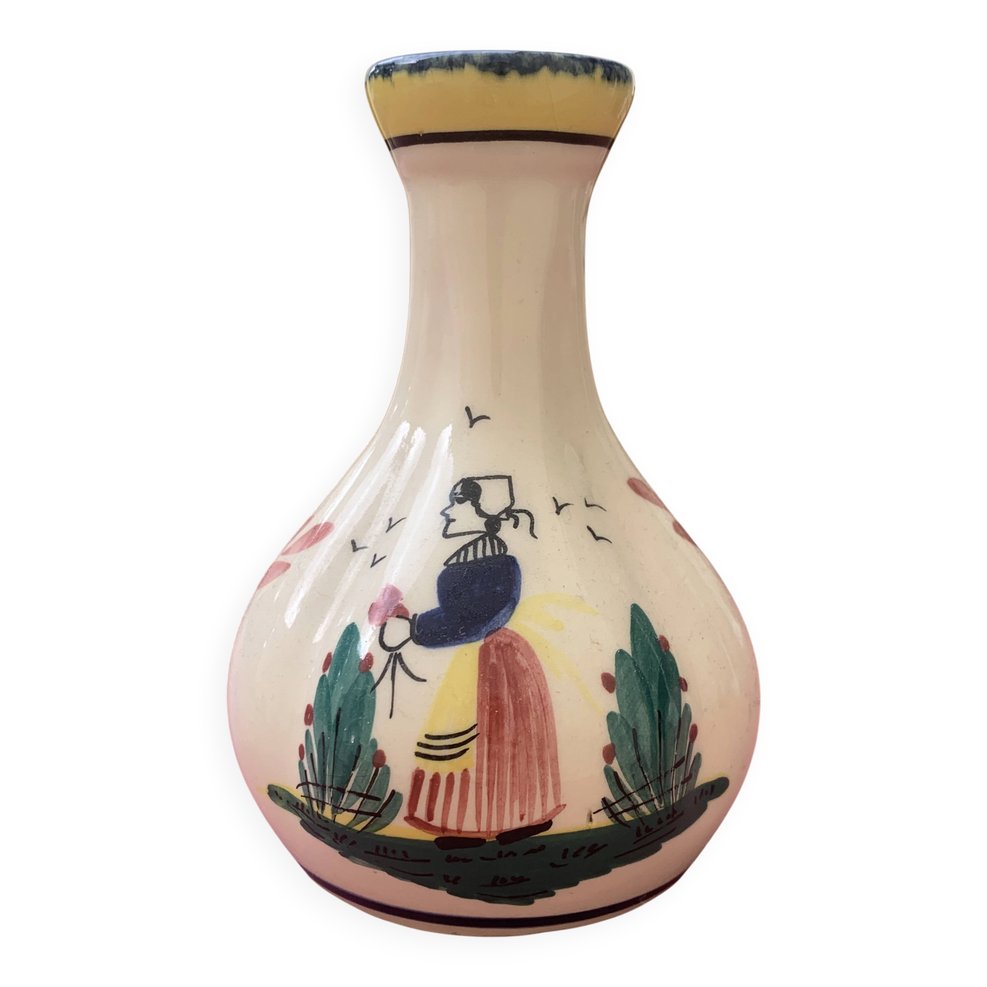 Vintage Henriot Quimper vase