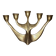 Modernist 5-branch candelabrum in solid brass – Circa 1960/70