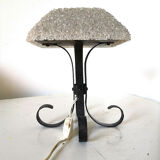Vintage steel lamp and perspex design 50s - 60s