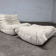 Ligne Roset Togo 1-seater in pouf in Beige Corduroy 10/10