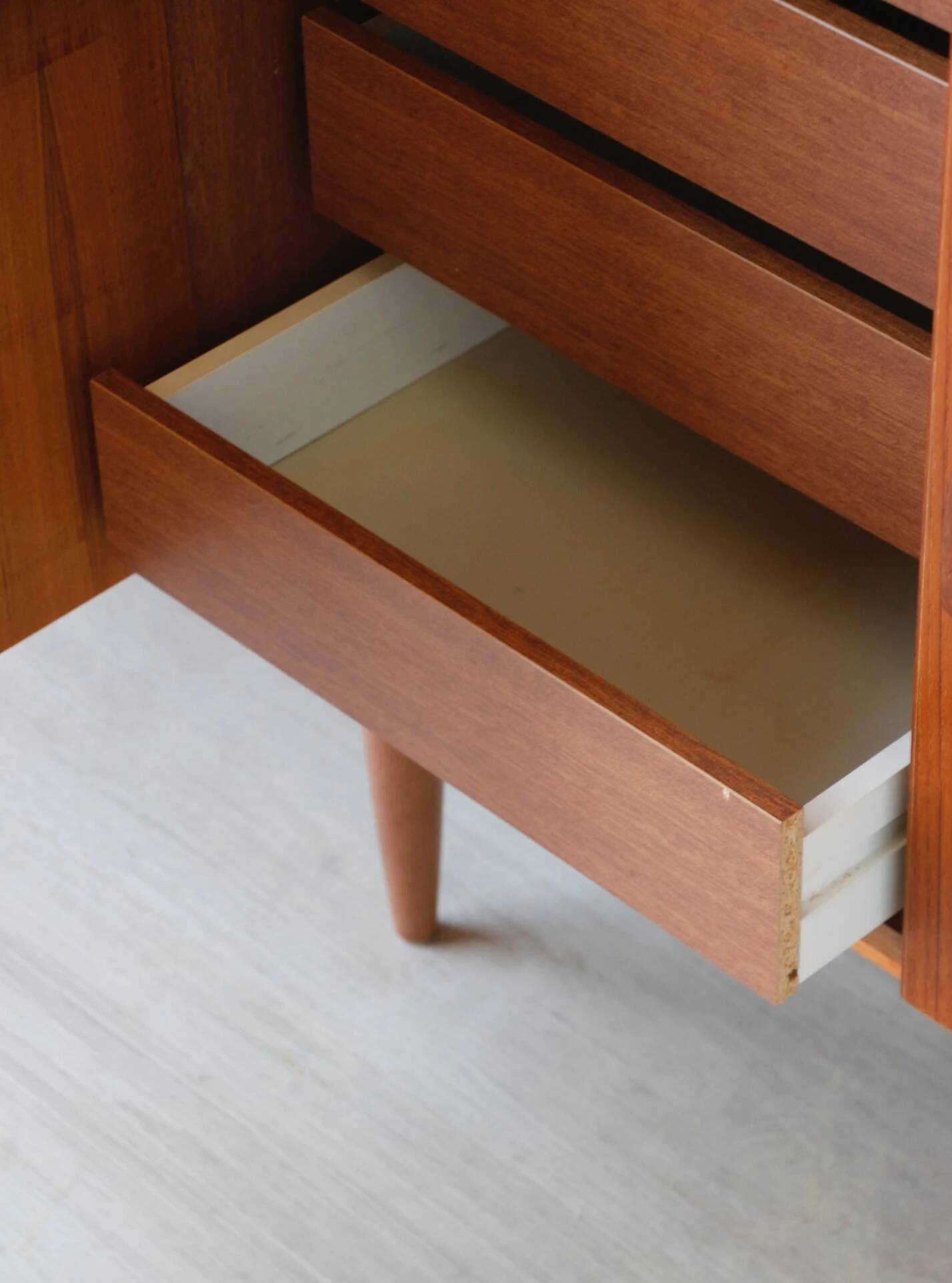 Restored vintage teak Scandinavian furniture