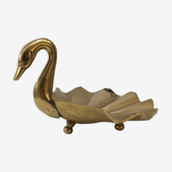 Brass swan pocket empty