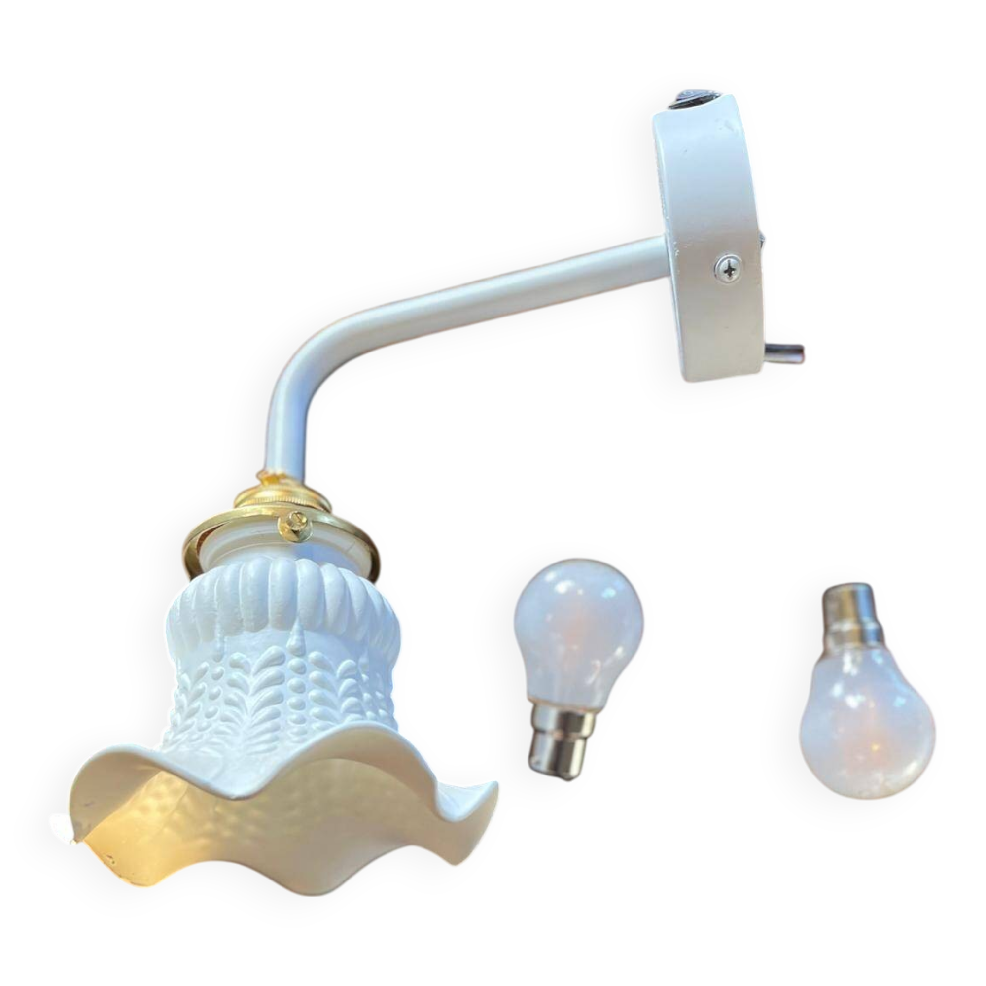 Pair of tulip glass wall lights - Art Deco style
