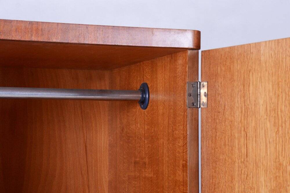 Bauhaus Walnut Wardrobe by Robert Slezak, Czechia, 1930s