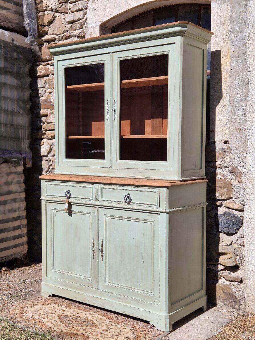 Display cabinet / two-body glass buffet, renovated | Basile