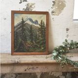 Old oil canvas turned it green 43 x 54cm