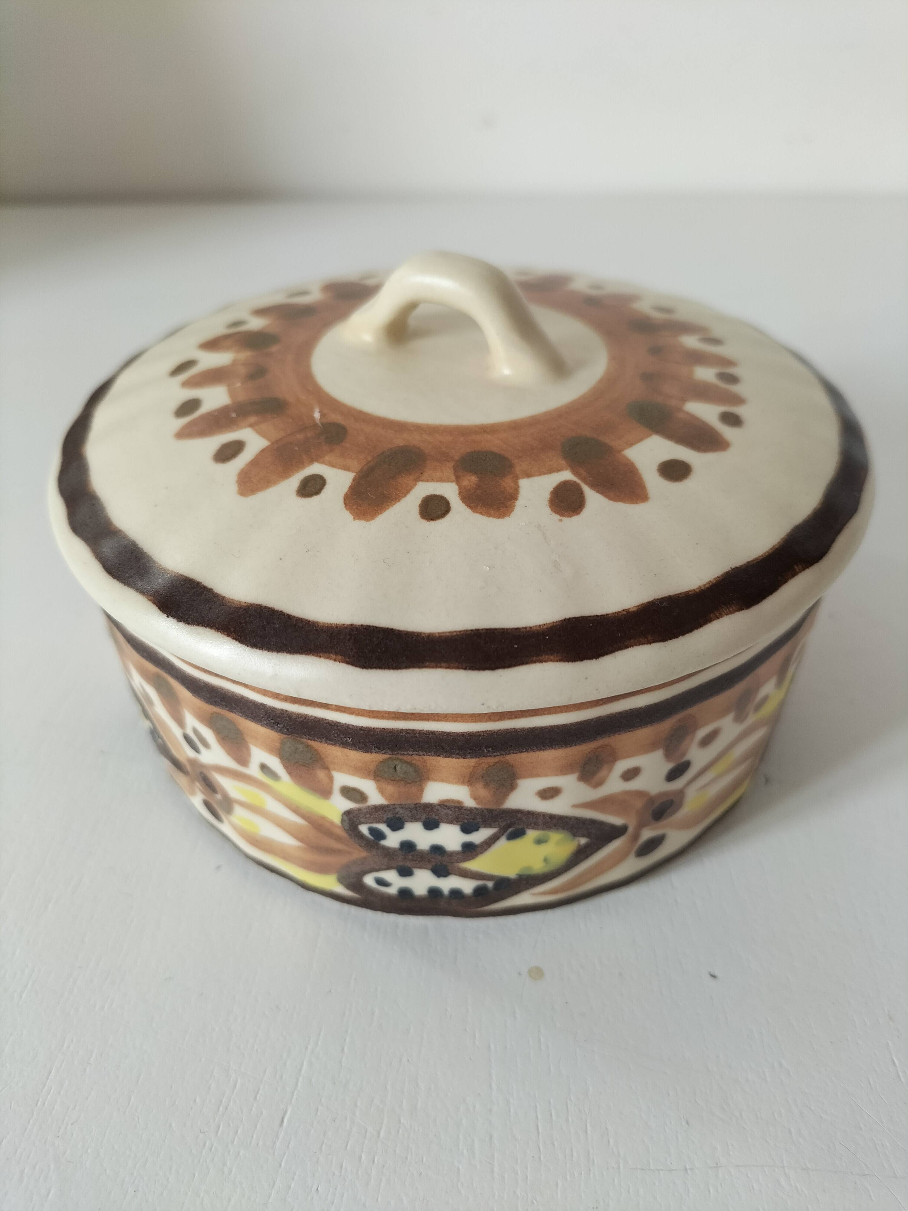 HB Quimper geometric design 70s bonbonnière