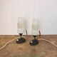 Mid-Century 60s lamp set – brass, glass, vintage design