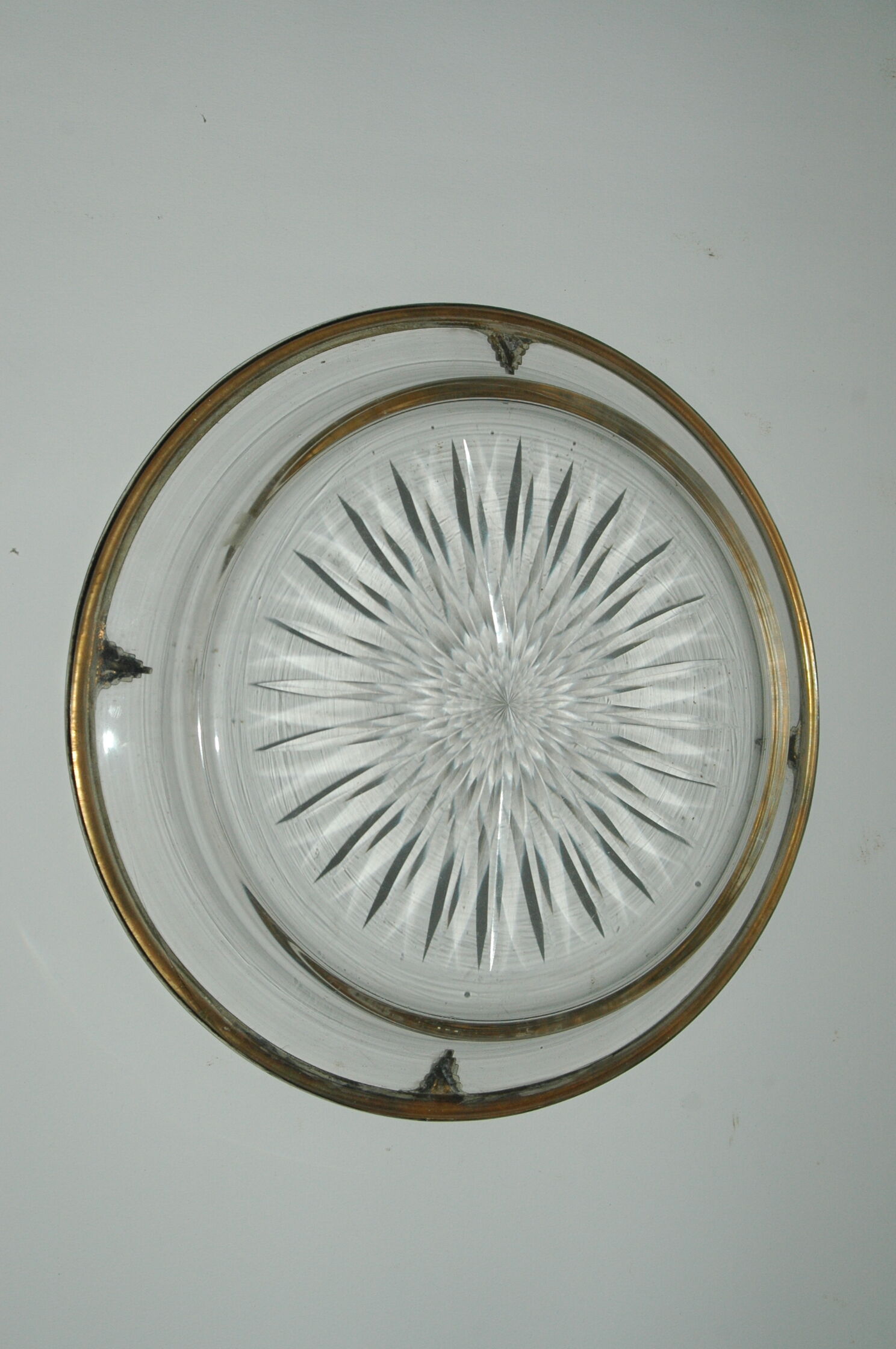 crystal and silver plate