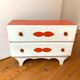 Vintage wood toy doll chest of drawers child