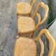 Lot de 3 chaises en paille Baumann