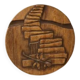 Vintage carved wooden wall plaque, sculptural relief, Czechoslovakia, mid-20th century, 47 cm