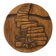 Vintage carved wooden wall plaque, sculptural relief, Czechoslovakia, mid-20th century, 47 cm