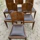 Set de 6 chaises art déco assise cuir