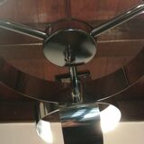 Space age design chandelier in vintage chromed metal year 70