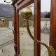 Wooden and brass wall coat rack 1940s