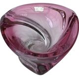 Vase Wave Val-Saint-Lambert ruby submerged design Delvenne 1950