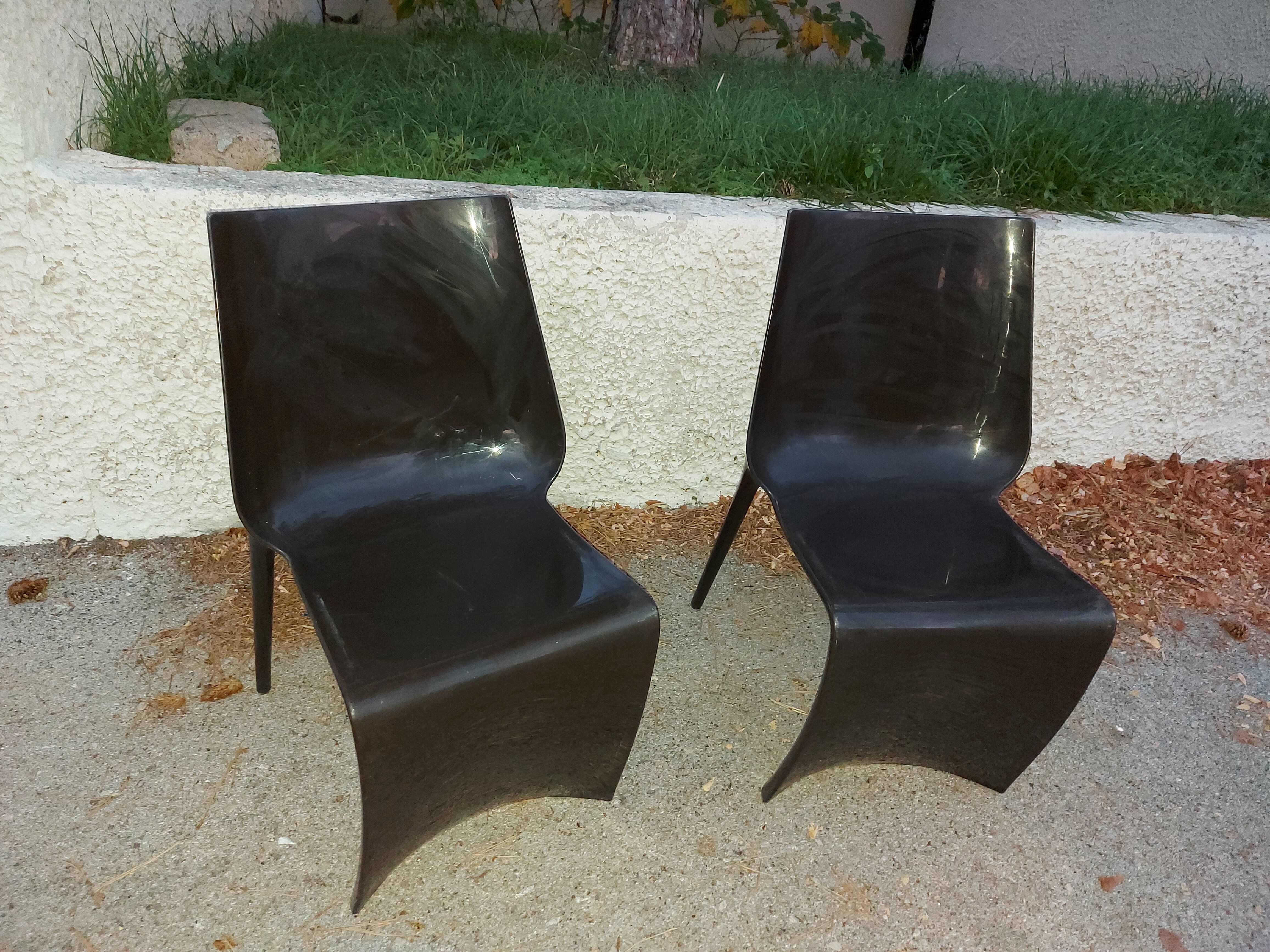 Two Italian design chairs Pedrali smart model