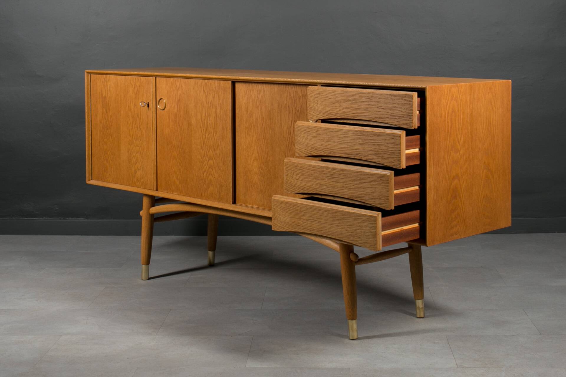 Gustav Bahus oak sideboard, Scandinavian and mid-century modern elegance