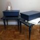 Pair of 60s night blue bedside