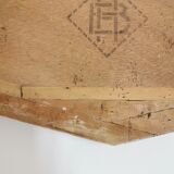 Golden Art Deco beveled mirror 65x38cm