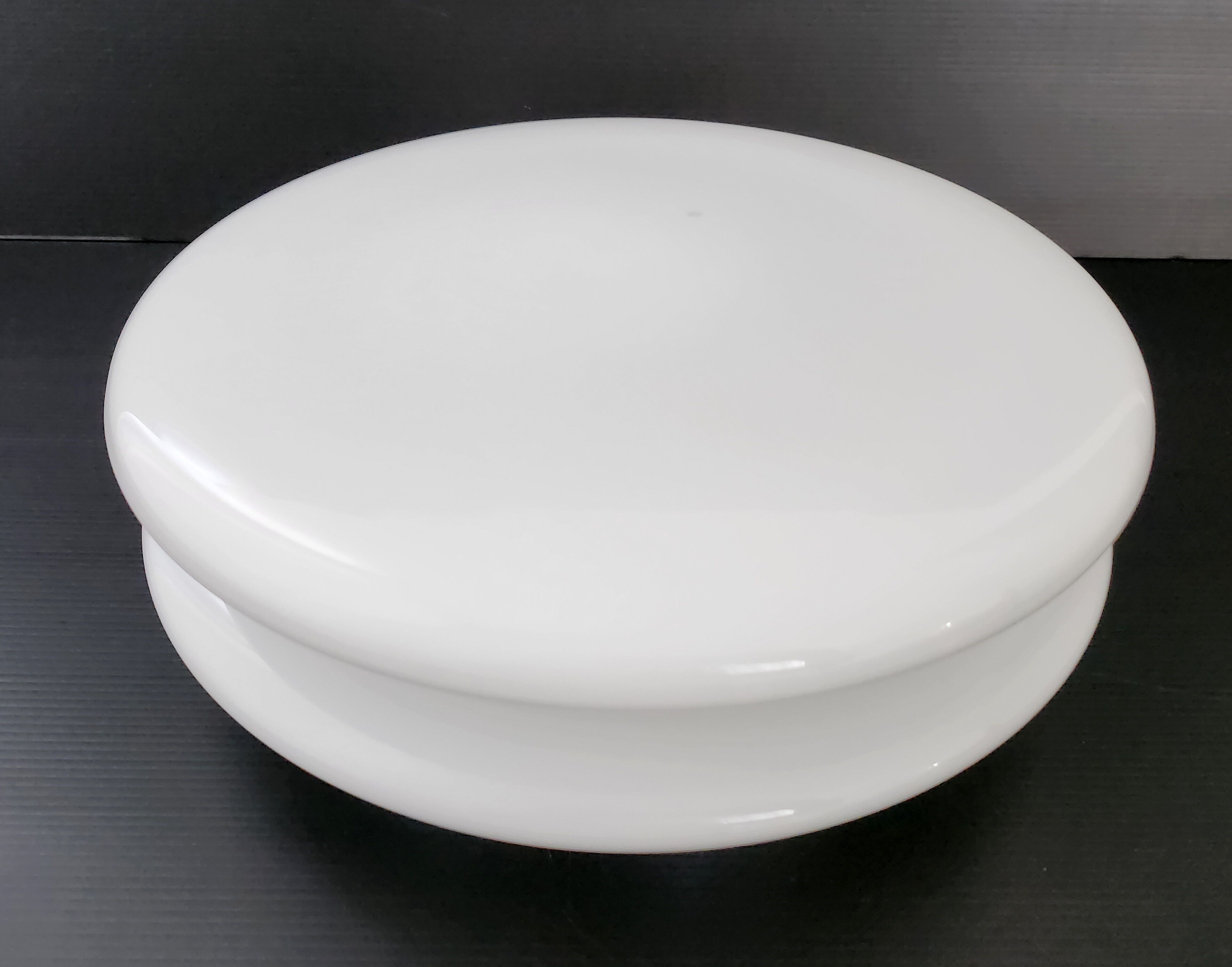 Vintage ceiling lamp 1970 space age glass & chrome