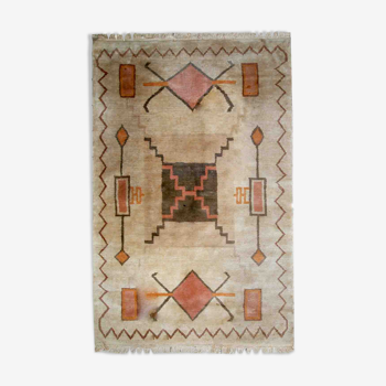 Vintage tibetan khaden handmade carpet 159cm x 237cm 1960s, 1c504