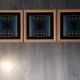 Vintage Optical Art Triptych - Vasarely Style - Frame 30x30cm
