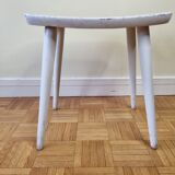 Stool "Pagoda" in solid wood, vintage