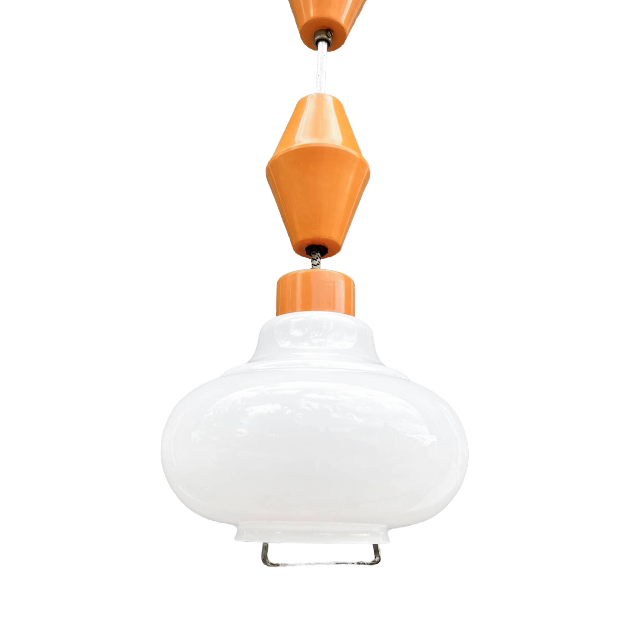 Hanging lamp, Kamenický Šenov, Czechoslovakia, 1950s.