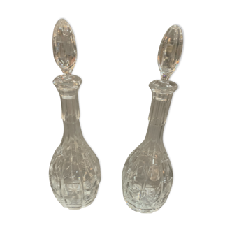 Paire de carafes en cristal de Baccarat