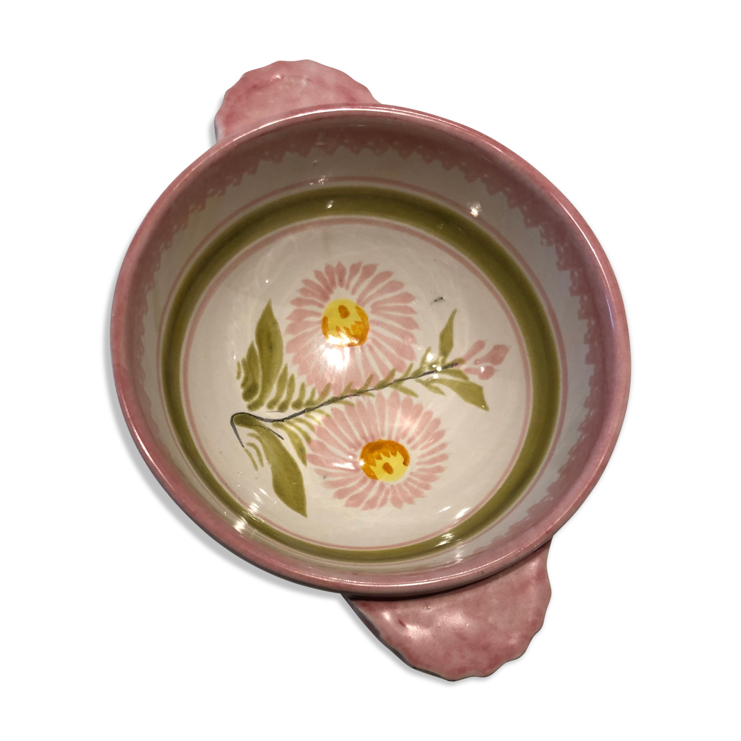 Pink bowl Henriot Quimper