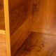 Vintage 20thc italian dry bar cabinet with 'woven' front decor on stand