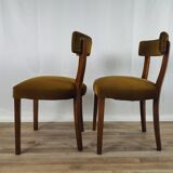 Set of two padded chamber armchairs