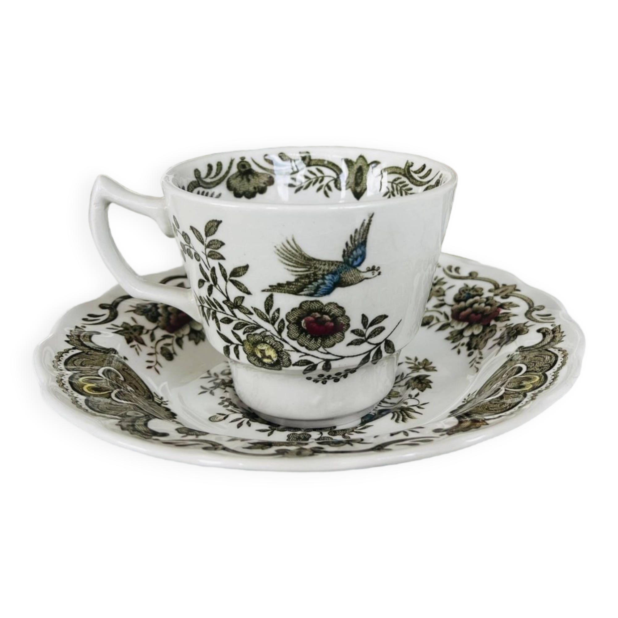 6 Ridgway Staffordshire Windsor teacups and saucers