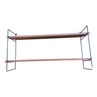 Vintage Scandinavian string shelf 1960