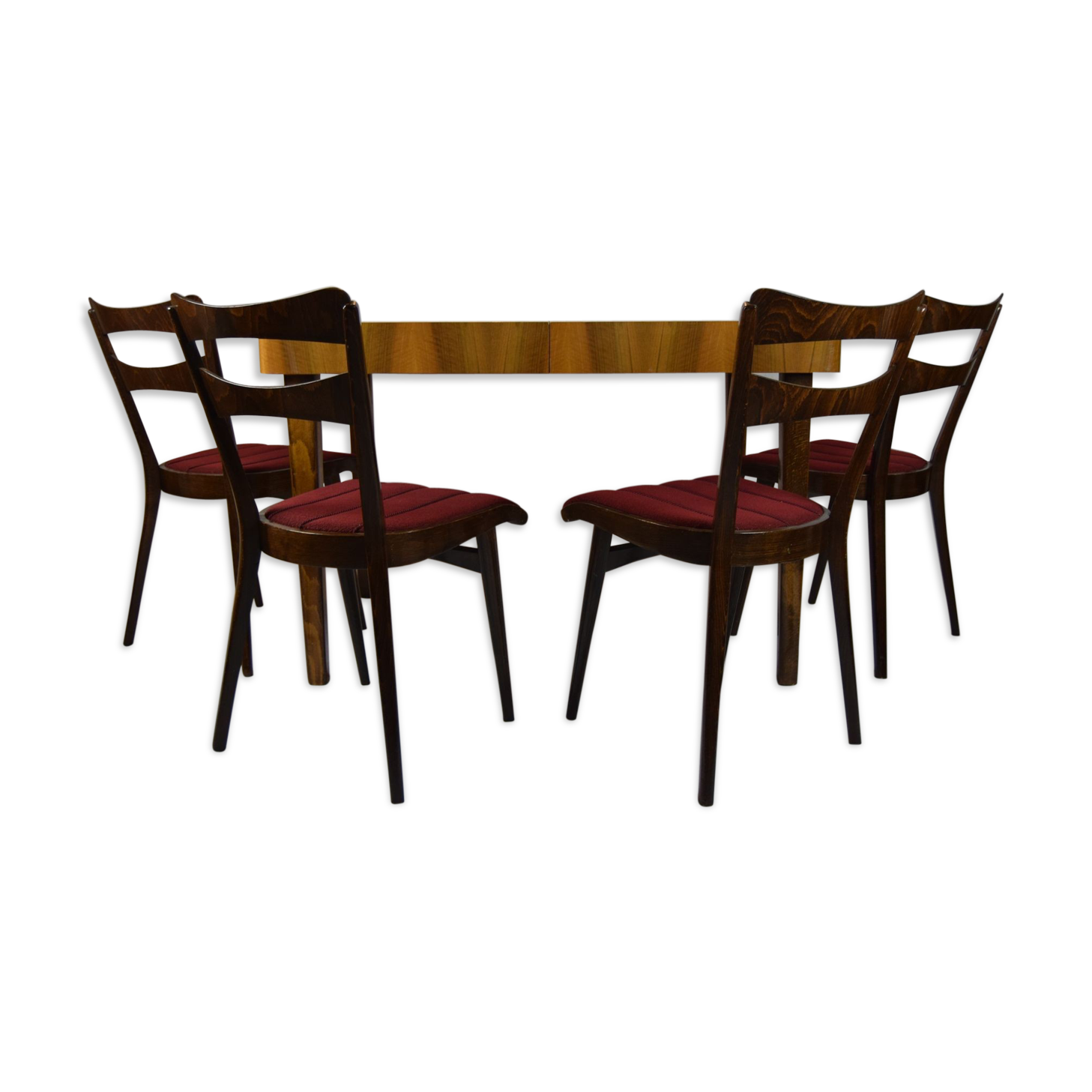 Table dining room in teak & four chairs 1960 s