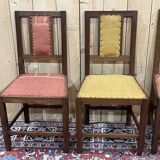 Series of 4 Art Deco mahogany chairs from the 1950s