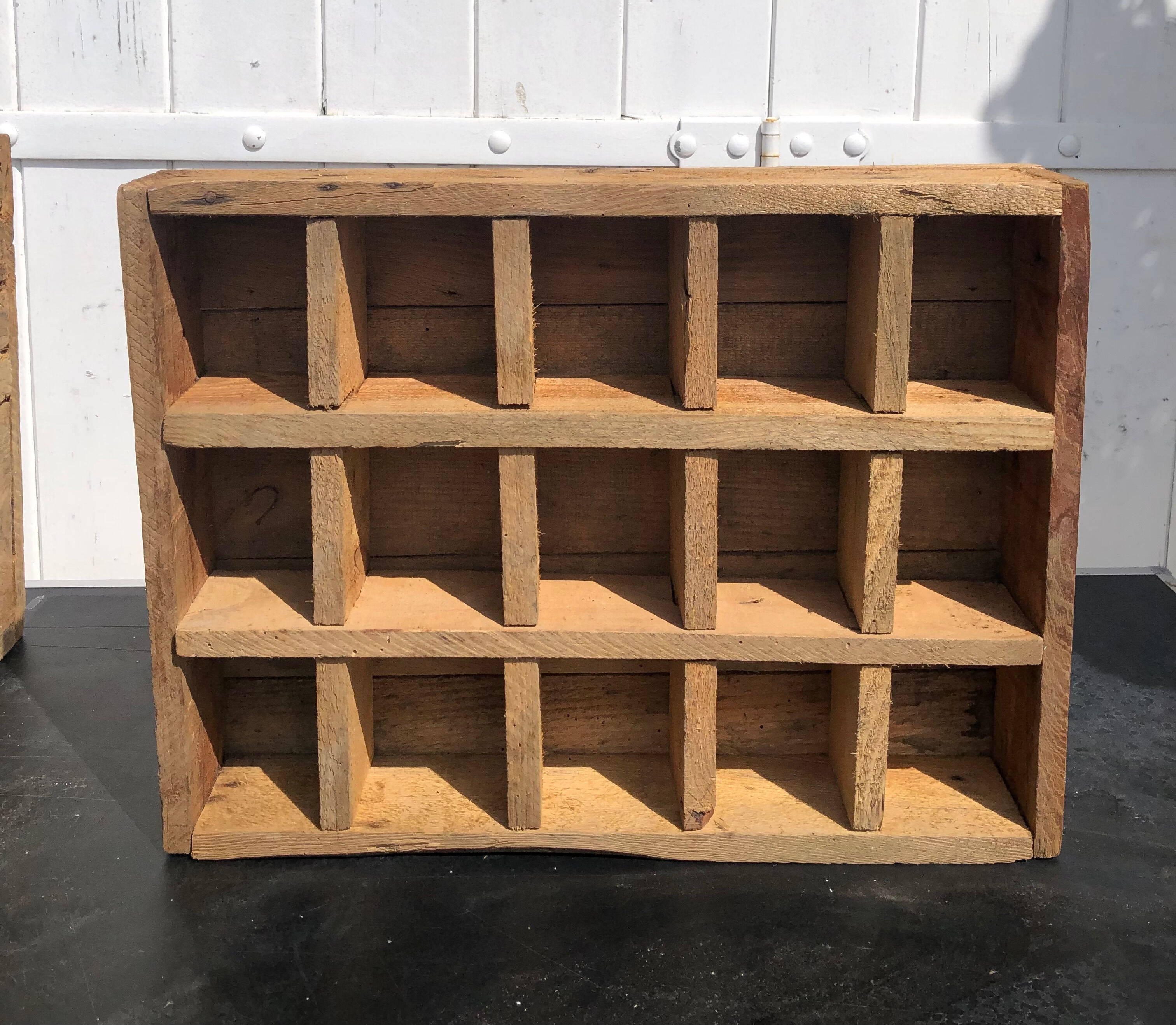 Old wood workshop locker