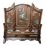 Wood and mother-of-pearl fireplace screen Indochina