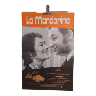 Original folded movie poster La mandarine with Annie Girardot and Philippe Noiret 1972