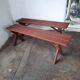 Paire de bancs pliant de  jardin  en bois