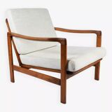 Fauteuil scandinave original Baczyk, années 1960, rénovation, teck.