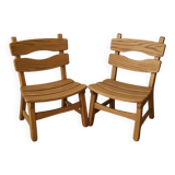 Pair of brutalist armchairs by Dittman & CO for AWA Radboud